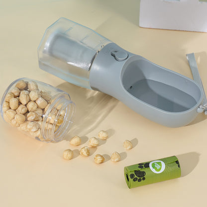 Pet Travel Cup: 3-in-1 Water, Food & Garbage Solution